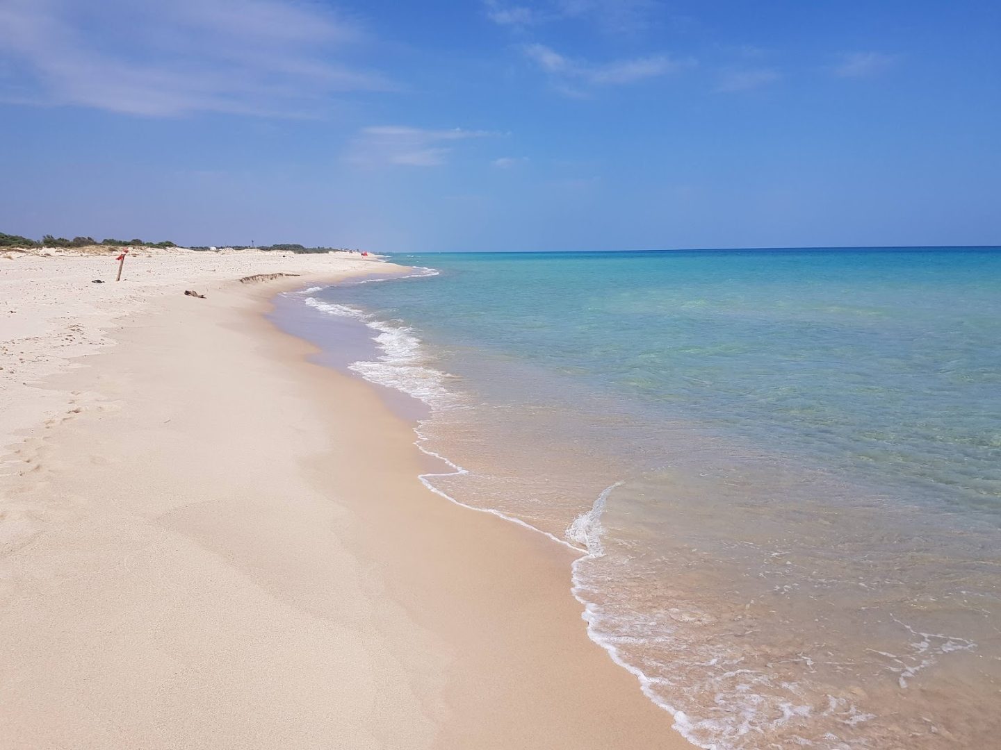 Plage de Tazarka, à proximité de la villa Dar Aïcha au Cap Bon